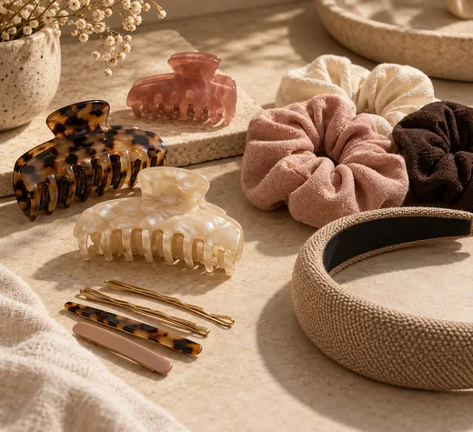 Broches, hebillas y accesorios textiles para el cabello